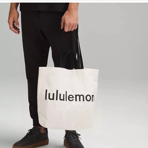 New - double handle canvas tote in Natural & grey sage - Picture 6 of 6